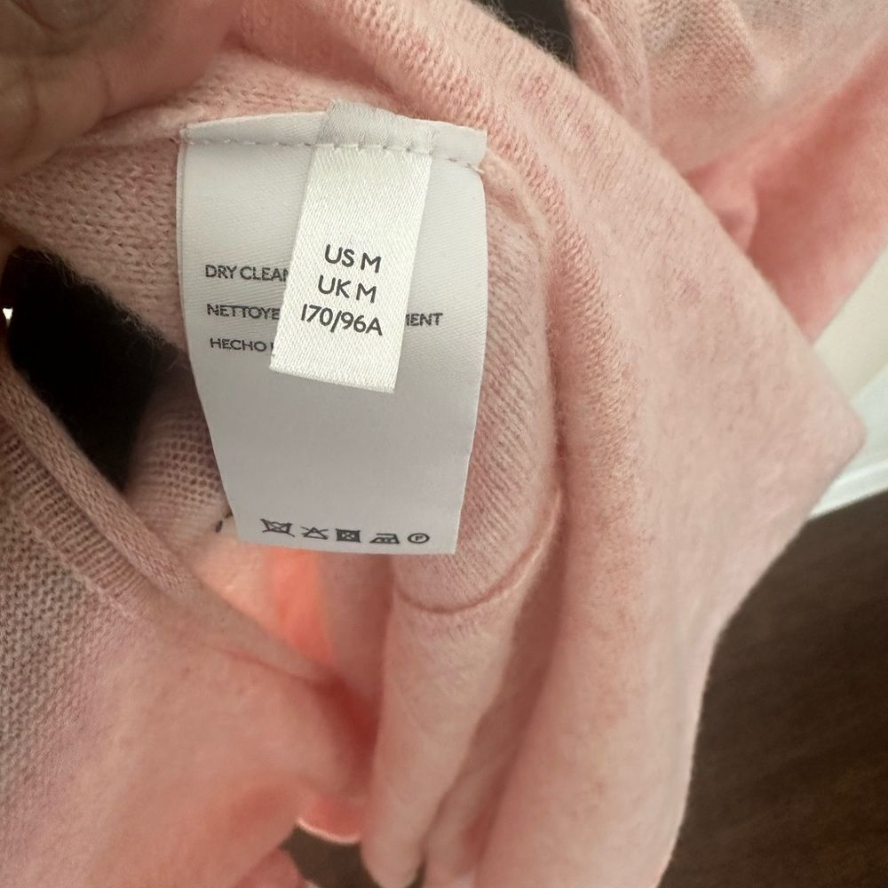 ANTHROPOLOGIE PILCRO Mafalda Cashmere Pink Sweater M - Picture 9 of 9